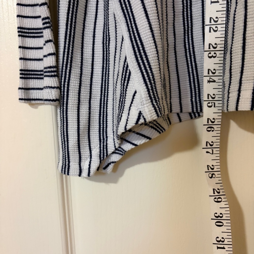 Maeve Navy and White Striped Knit Top - Picture 8 of 11